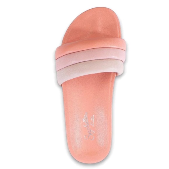 Seychelles Coral and Cream Slide Sandals - Picture 2 of 7